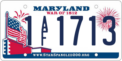 MD license plate 1AF1713