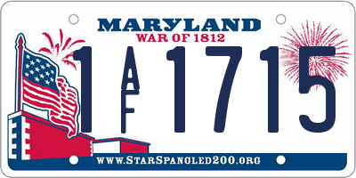 MD license plate 1AF1715