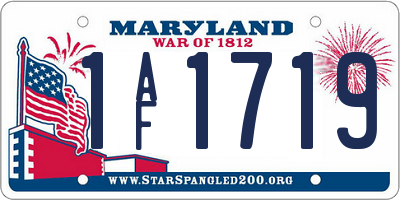 MD license plate 1AF1719