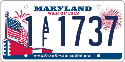 MD license plate 1AF1737