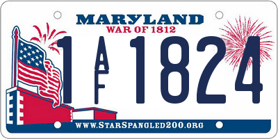 MD license plate 1AF1824