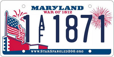 MD license plate 1AF1871