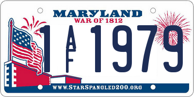 MD license plate 1AF1979