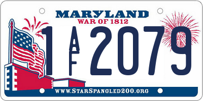 MD license plate 1AF2079