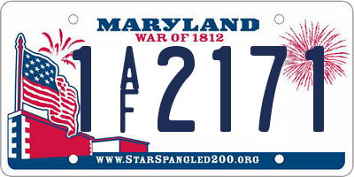 MD license plate 1AF2171