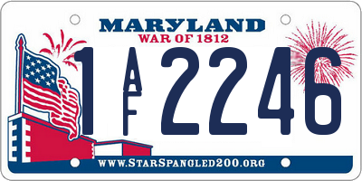 MD license plate 1AF2246