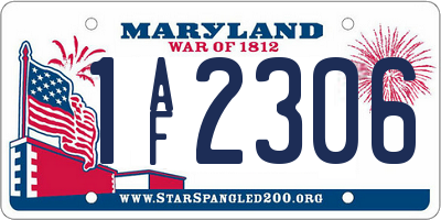 MD license plate 1AF2306