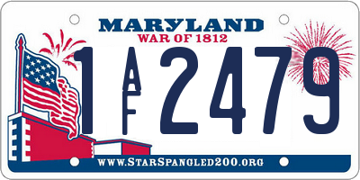 MD license plate 1AF2479