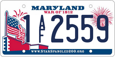MD license plate 1AF2559