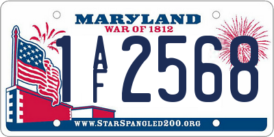 MD license plate 1AF2568