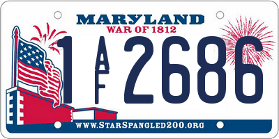MD license plate 1AF2686