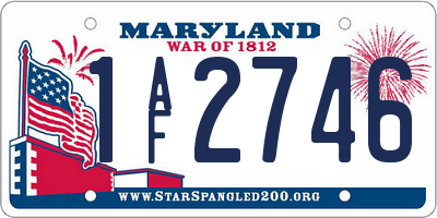 MD license plate 1AF2746