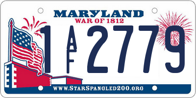 MD license plate 1AF2779