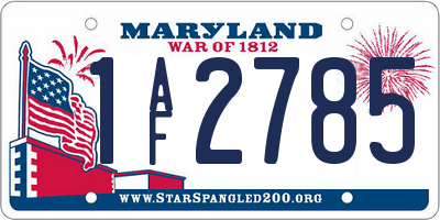 MD license plate 1AF2785