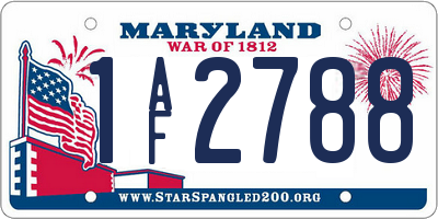 MD license plate 1AF2788