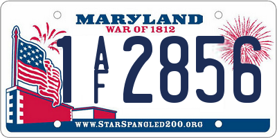 MD license plate 1AF2856