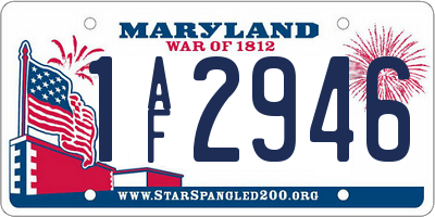 MD license plate 1AF2946