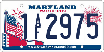 MD license plate 1AF2975