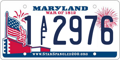 MD license plate 1AF2976