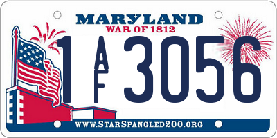 MD license plate 1AF3056