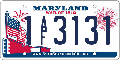 MD license plate 1AF3131