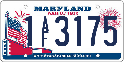 MD license plate 1AF3175