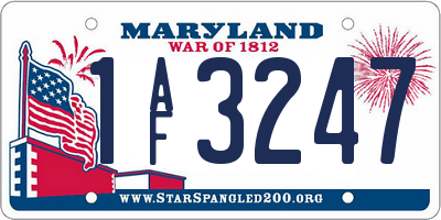 MD license plate 1AF3247