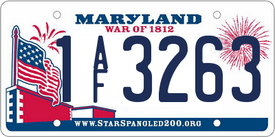 MD license plate 1AF3263