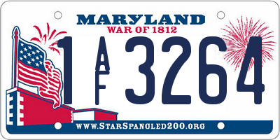 MD license plate 1AF3264