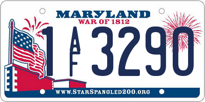 MD license plate 1AF3290