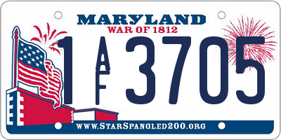 MD license plate 1AF3705