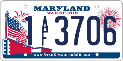 MD license plate 1AF3706