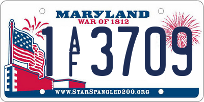 MD license plate 1AF3709