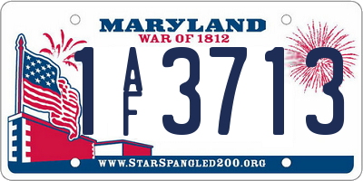 MD license plate 1AF3713