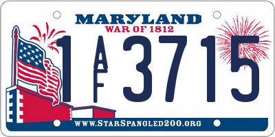 MD license plate 1AF3715