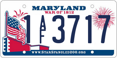 MD license plate 1AF3717