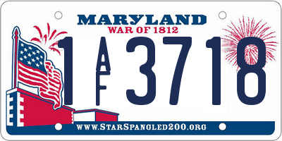 MD license plate 1AF3718