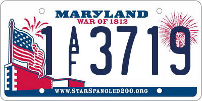 MD license plate 1AF3719