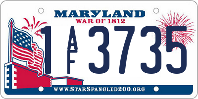 MD license plate 1AF3735