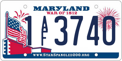 MD license plate 1AF3740