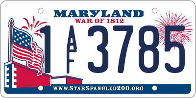 MD license plate 1AF3785