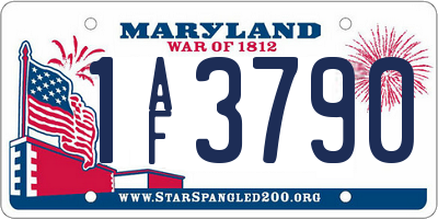 MD license plate 1AF3790