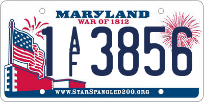 MD license plate 1AF3856