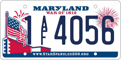 MD license plate 1AF4056