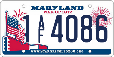MD license plate 1AF4086