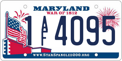 MD license plate 1AF4095