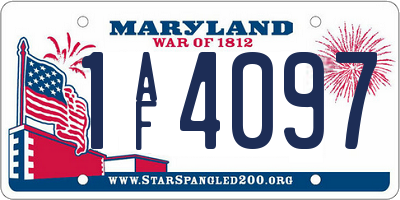 MD license plate 1AF4097