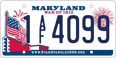 MD license plate 1AF4099
