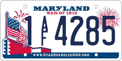 MD license plate 1AF4285