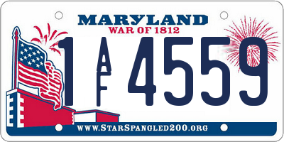 MD license plate 1AF4559